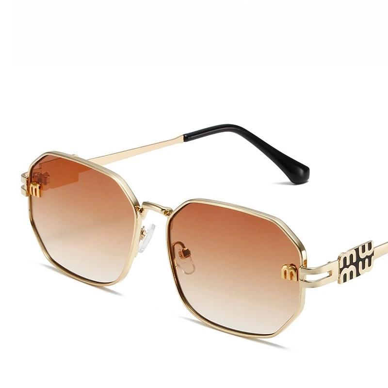 Advanced Polygonal Sunglasses Elegant Metal UV400 Sun Protection Fashion Street Photography Travel Beach Shades Glasses