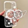Korean Cute Cartoon Angel Wing For Magsafe Magnetic Phone Holder Grip Tok Stand For iPhone 16 Samsung S25 Wireless Charging Case 5