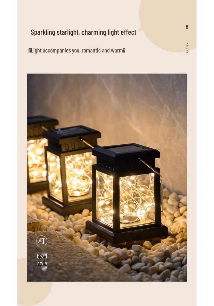 Waterproof Solar Lantern: Outdoor Table & Garden Décor with Night Light