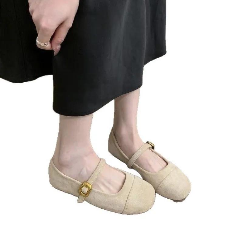 Fashion Retro Mary Jane Shoes Women Tabi Ballet Flats Suede Girl Style Moccasin Casual Barefoot Mujer Lolita Shoes Lolita Shoes