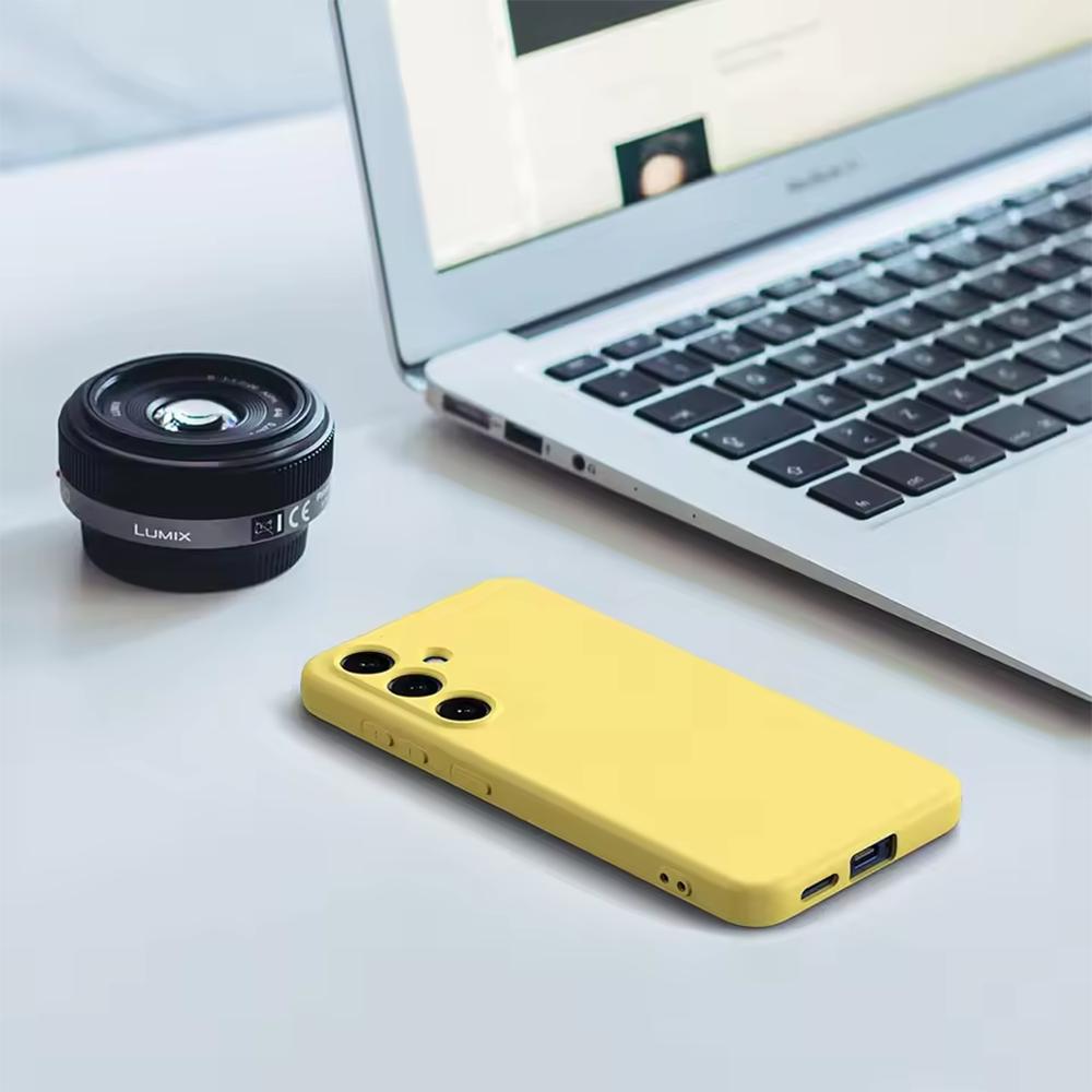 Liquid Silicone Case for SM Galaxy S25 S24 S21 FE S23 S22 Ultra Plus Shockproof Matte Candy Color Soft Cover Shell