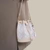 2026 Guangxi Zhuang Brocade Heritage Women's Large Capacity Soft Leather Bucket Tote