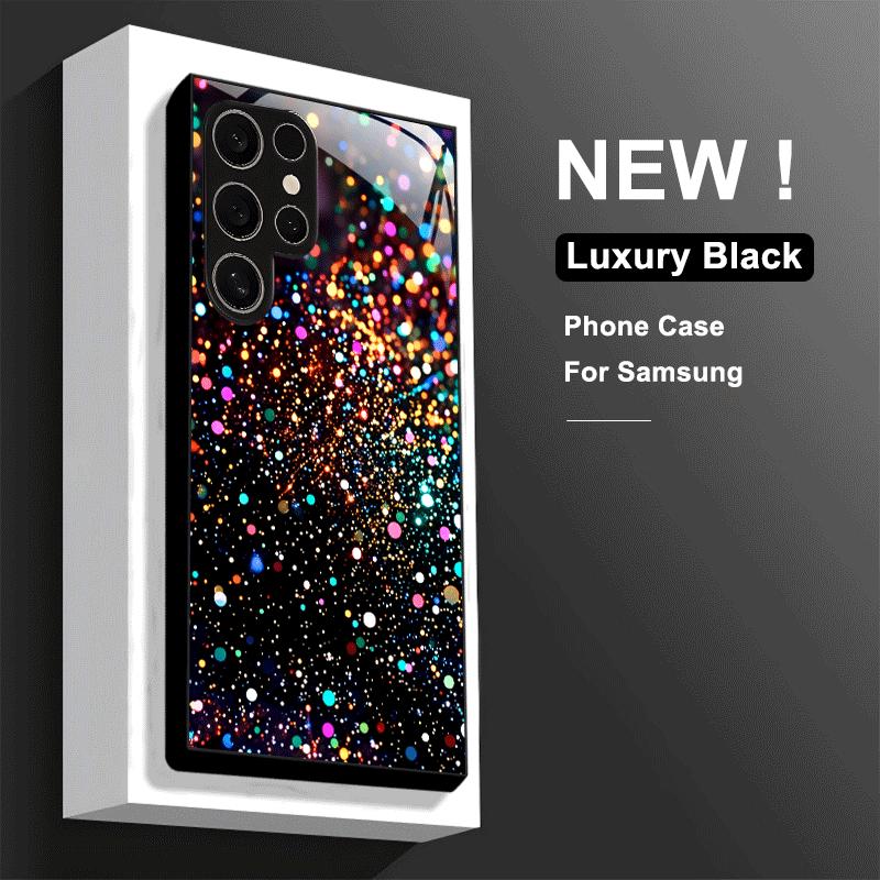 Colorful Starlight Exquisite luxury High-end PhoneCase Glass PhoneCase for Samsung Galaxy S26 S25 S24 S23 S22 S21 FE,Ultra,Plus