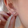 925 Sterling Silver Sparkling Zircon Mini Butterfly Earrings for Women Fashion Temperament Versatile Jewelry Accessories
