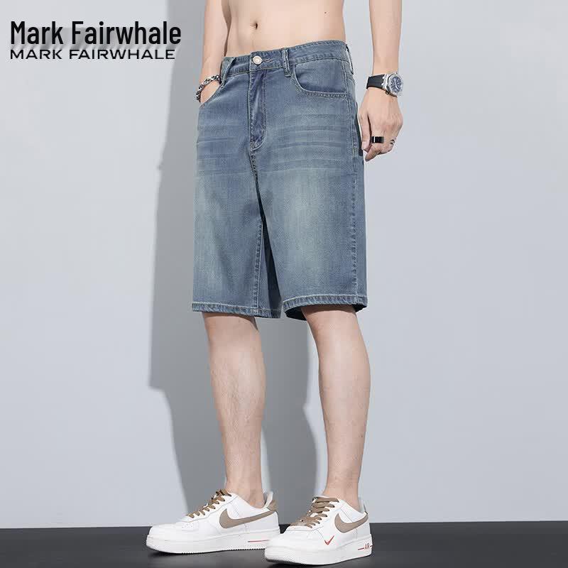 Mark Hua Fei Men s Cooling Loose Straight Denim Shorts 28