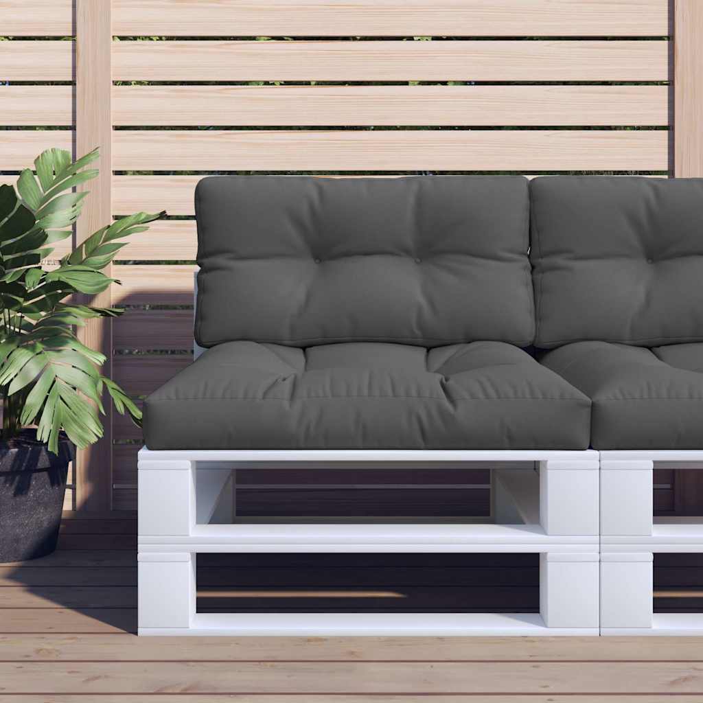 Vidaxl Pallet Sofa Cushions, 2 Pcs, Anthracite, Fabric