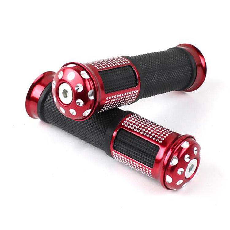 Poignées de guidon universelles en caoutchouc pour moto 7/8 pouce Poignée d'accélérateur de moto Embouts de guidon Convient pour Vélo de sport