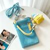 Fresh and Sweet Mobile Phone Bag Girls Summer Outdoor Travel All-match Shoulder Bag Messenger Mesh Portable Storage Bag