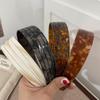 Plastic Wide Tortoise Shell Headband Acetate Leopard Hair Band  for Women's Hair
