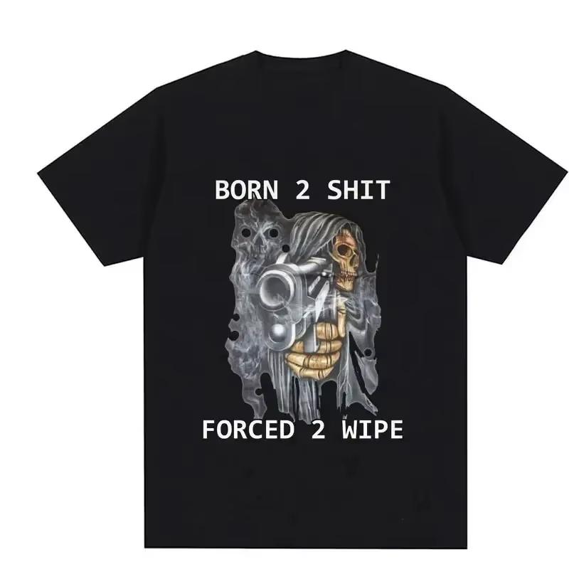 Ich habe Angst, mit Frauen zu reden T-Shirts Harter Skelett Meme Männer Frauen Print T-Shirt Baumwoll-T-Shirt Übergroßes Kurzarm-T-Shirt