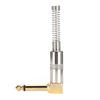 Gold Plating 90 Degree Curve Mono 6.35mm Male Electric Guitar Microphone Cable Welding DIY Plug