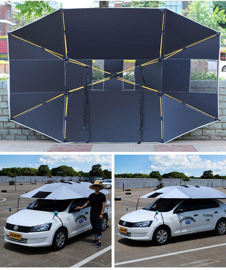 Coach Car Sunshade: Driving School Special Folding Roof Canopy Umbrella