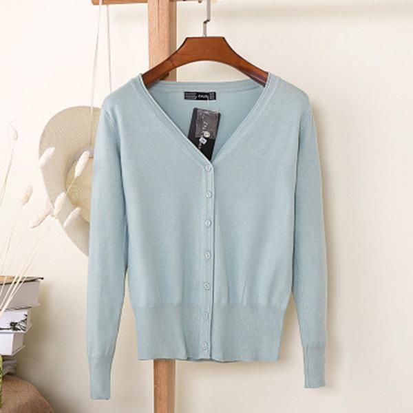 Women Spring and Autumn Casual Long Sleeve Cardigan Knitwear