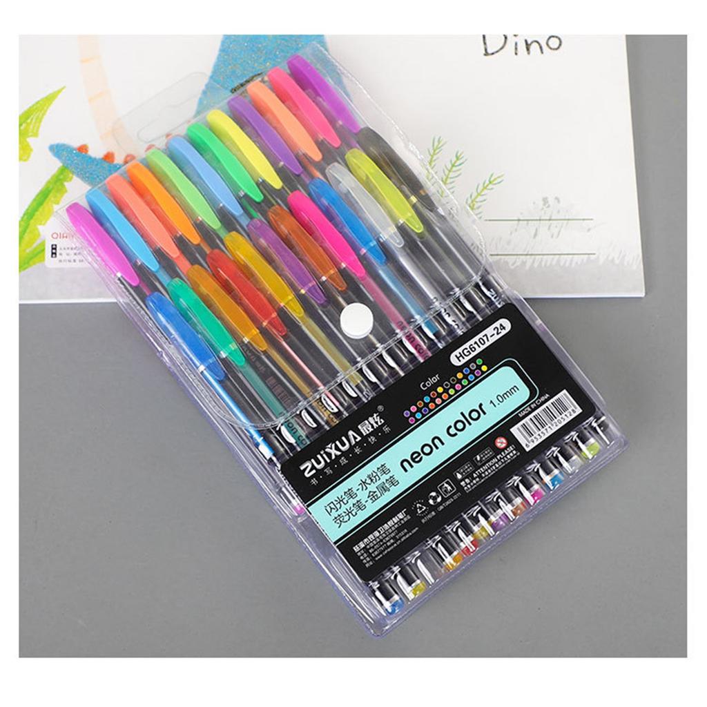 Glitter Gel Pen Set Coloring Art Books Crafting Doodling Drawing 2ml