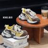 Platform dad shoes women's spring summer 2025 new retro gray pair of shoelaces crooked head niche casual sports shoes