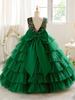Girls' 2025 Summer Formal Piano Performance Dress - Stylish Backless Princess Gown for Children's Fashion Show