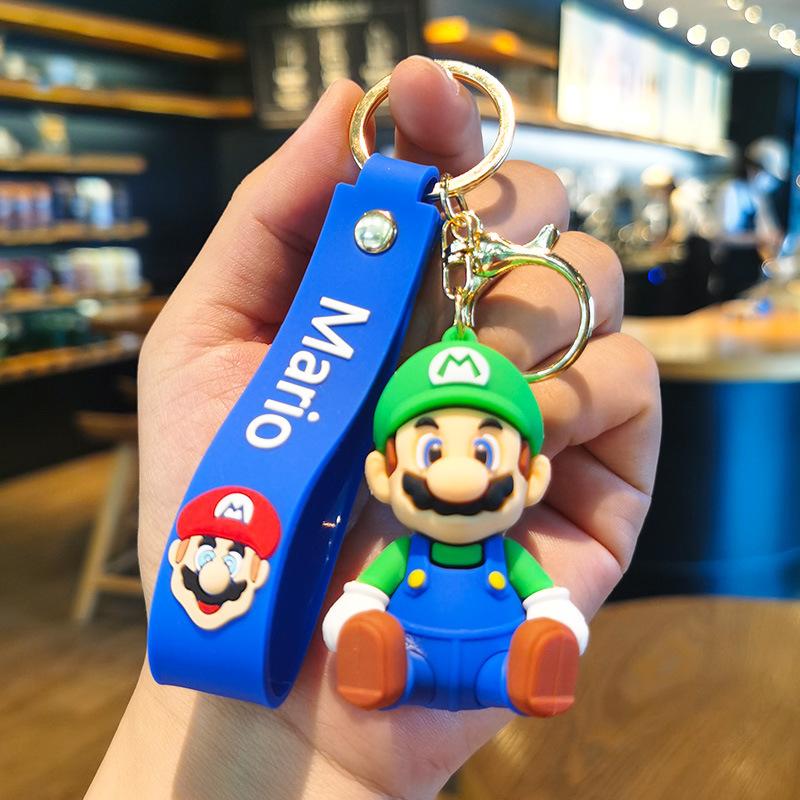 Super Mario Mario Keychain Small Gift Car Keychain Figurine Soft Rubber Creative Personalized Gifts Y2k Fashion Toys Anime Frind