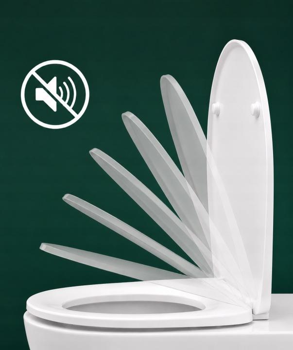 Vortico soft-close toilet seat, white