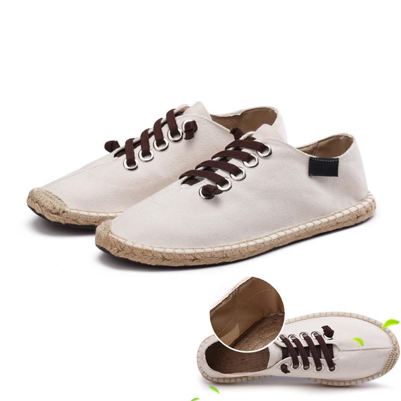 Spring Summer Fisherman Shoes Men Loafers Cool Street Style Flat Non-slip Mens Casual Shoes Cloth Plus Size 45 Beige Black Blue