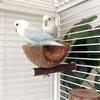 Kokosnussschalen Vogelnesthütten Kleintierhaus Haustierkäfig Lebensräume Dekoration Atmungsaktiv Kokosnussschale Vogelkäfigzubehör