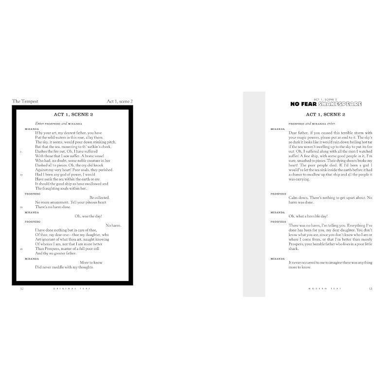 The Tempest: No Fear Shakespeare SidebySide Plain English (Volume 5)