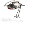 Handgefertigte Metallvogel-Skulptur, Statue aus recyceltem Besteck, Rustikalisches Gabel-Löffel-Vogel-Figürchen für Garten, Terrasse, Bürotisch