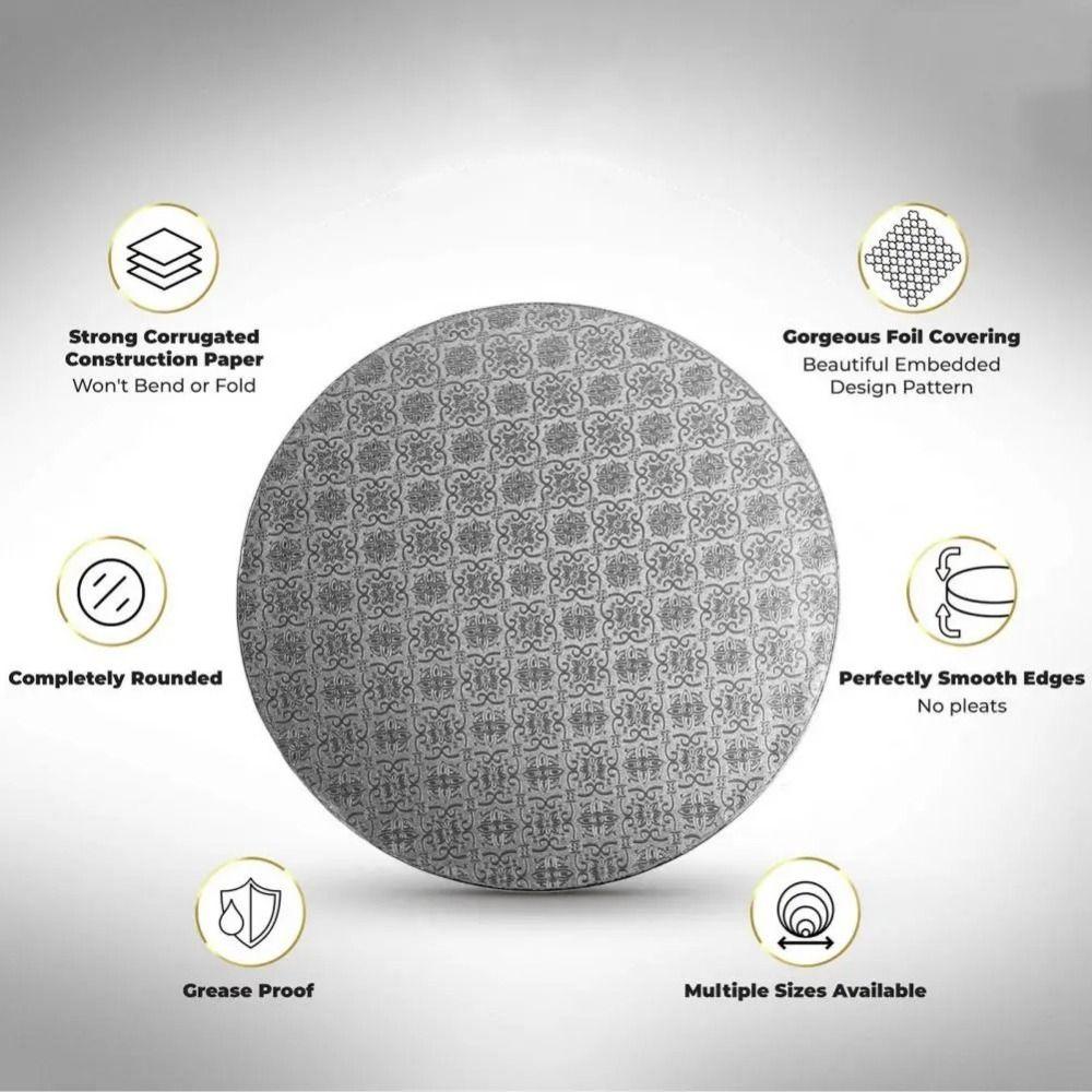 5pcs/set Round Circle Cake Base Cardboard Cake Displays Tray  Dessert Decorating Supplies