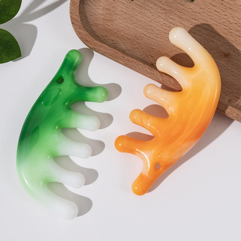 Body Meridian Massage Comb Stress Relief Gua Sha Tool Acupuncture Therapy Blood Circulation Anti-Static Plastic Hair Combs