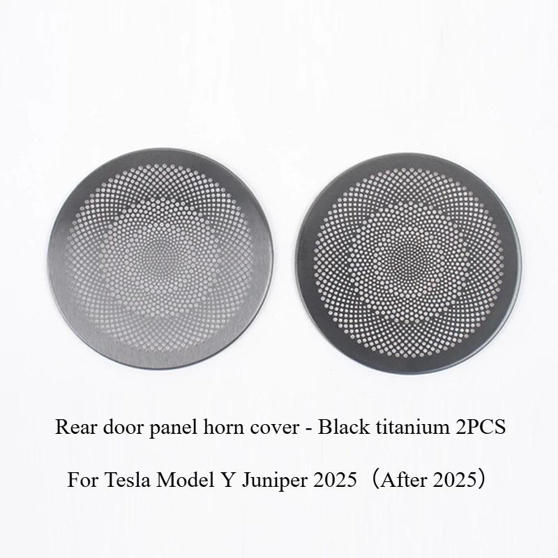 Car Door Horn Cover for Tesla Model Y Juniper 2025 Protective Cover Rear Trunk Speaker Sound Frame Audio Panel Car Accessories