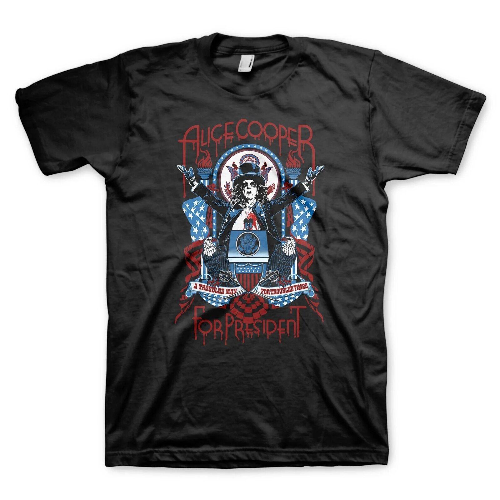 ALICE COOPER cd lgo for President Troubled Man PODIUM Official SHIRT L