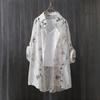 Sunscreen Shirt for Women for Summer Loose Thin Coat Chinese Style Printed Sunscreen Clothes Air Conditioning Shirt Mid-length