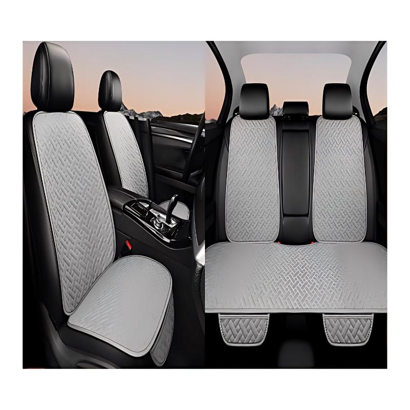 Linen Seat Covers For Car, Non-Slip Soft Breathable Car Seat Protector Universal Fit Most Automotive, Van, SUV, Trucks