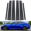 6pcs/set Carbon Fiber Car Window Pillar Post Trim Cover BC Column Sticker Styling Exterior Decoration Accessories Fit For Lexus IS 2006-2013