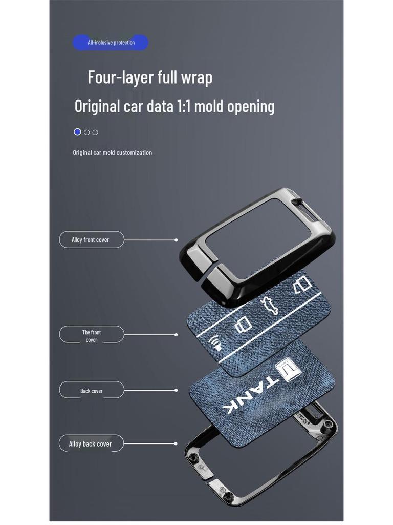 2024 Tank 300 Key Cover for Men & Women - Durable Metal Shell, Three Hundred & Five Hundred Compatibility