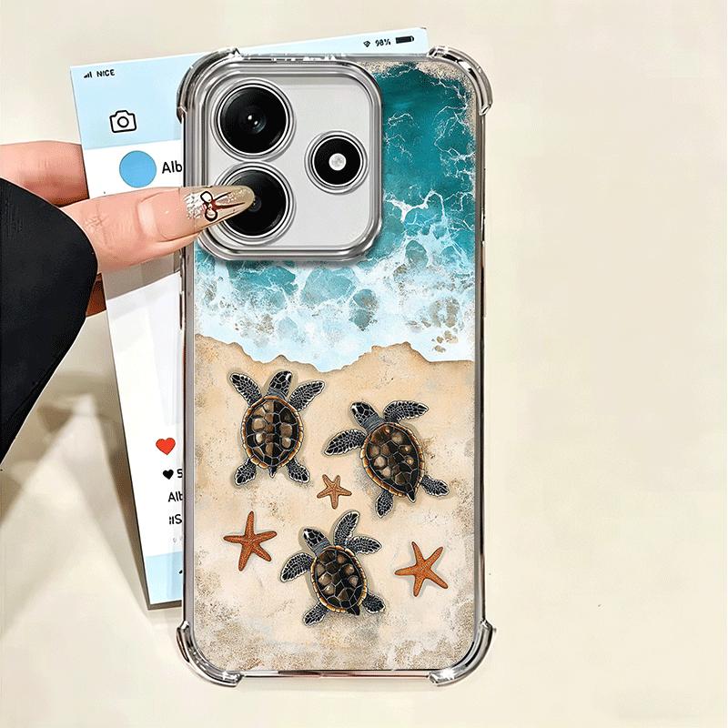 Summer Sea Turtle Cute Soft Phone Case For Xiaomi Poco X7 X8 Pro Max X6 X5 X3 F8 Ultra F7 M8 M7 M5S Redmi 15C 15A 15 14C 13C 12C