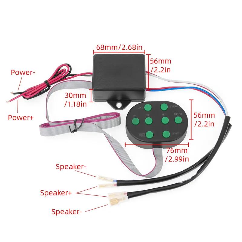 12-24V Car Truck Air Horn Controller Musical Air Horn 56 Melodies Car Horn Controller 8 Sound Effects Car Motor Relay
