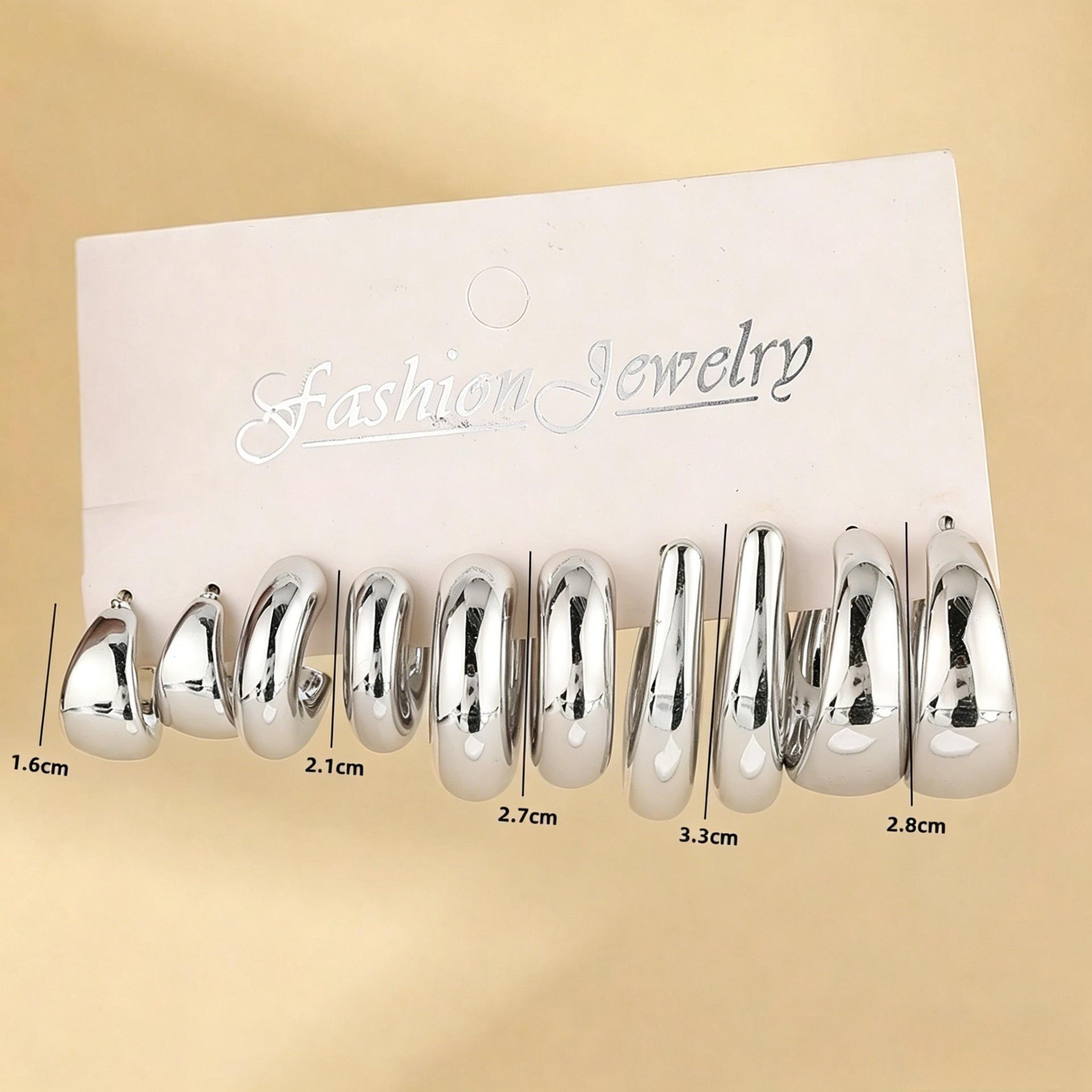 European  American Cross-border Fashion Water Drop CCB Earring Set