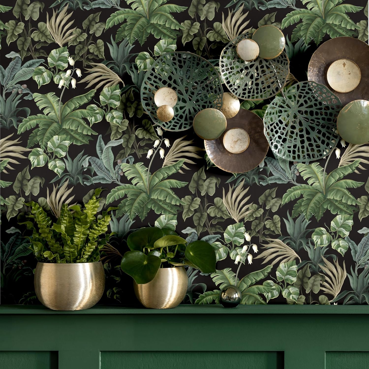 Blooming Wall DPYB31 Ретро Тропический Лист Самоклеящиеся Обои Съемные Самоклеящиеся Фрески Декор Стен