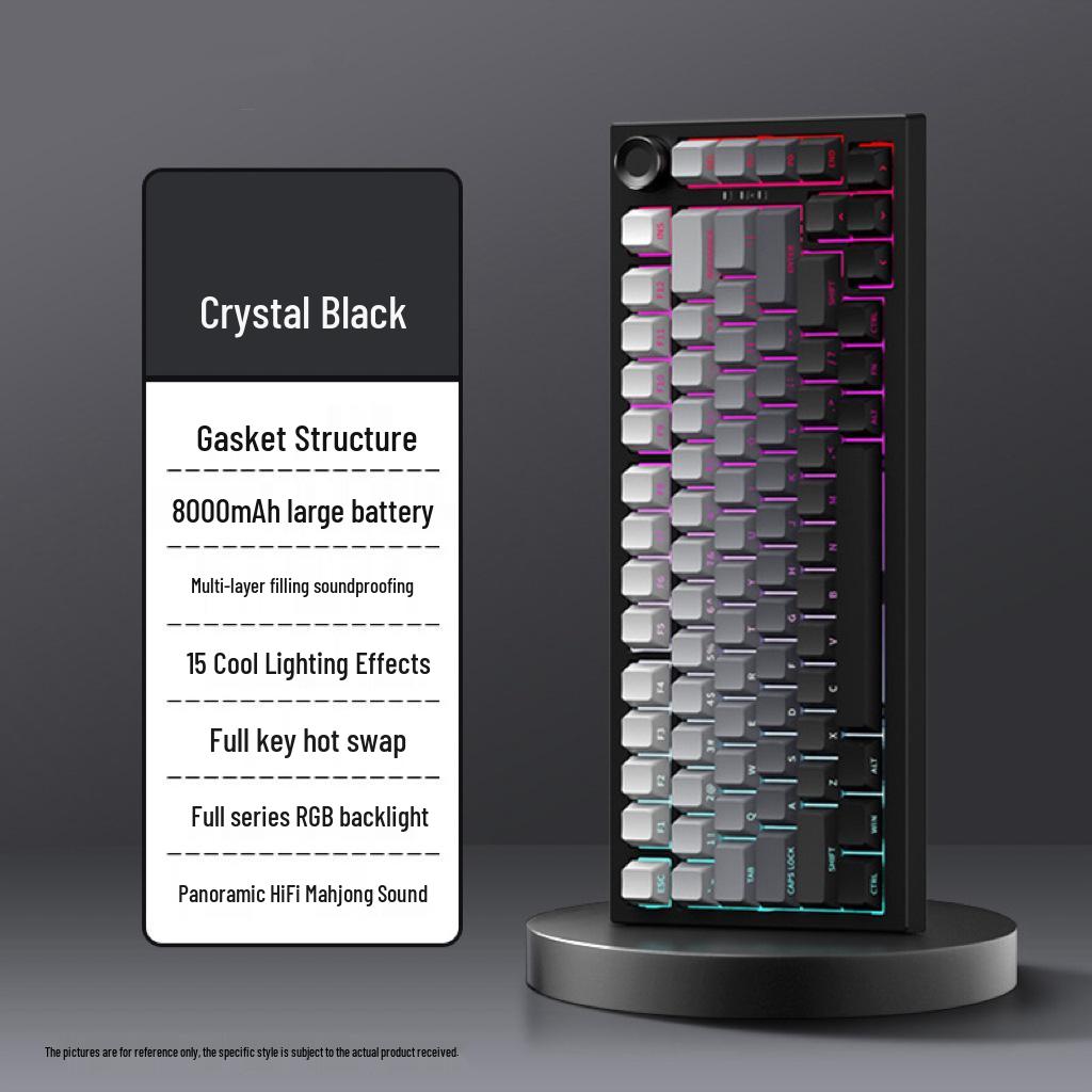 Customized K81 Three-Mode Color-Blocked Wired Gaming Mechanical Keyboard with Side-Engraved Keys