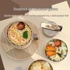 304 Stainless Steel Large Capacity Portable Noodle Bowl with Lid - Double Layer Lunch Box for Dormitory, Office & Canteen