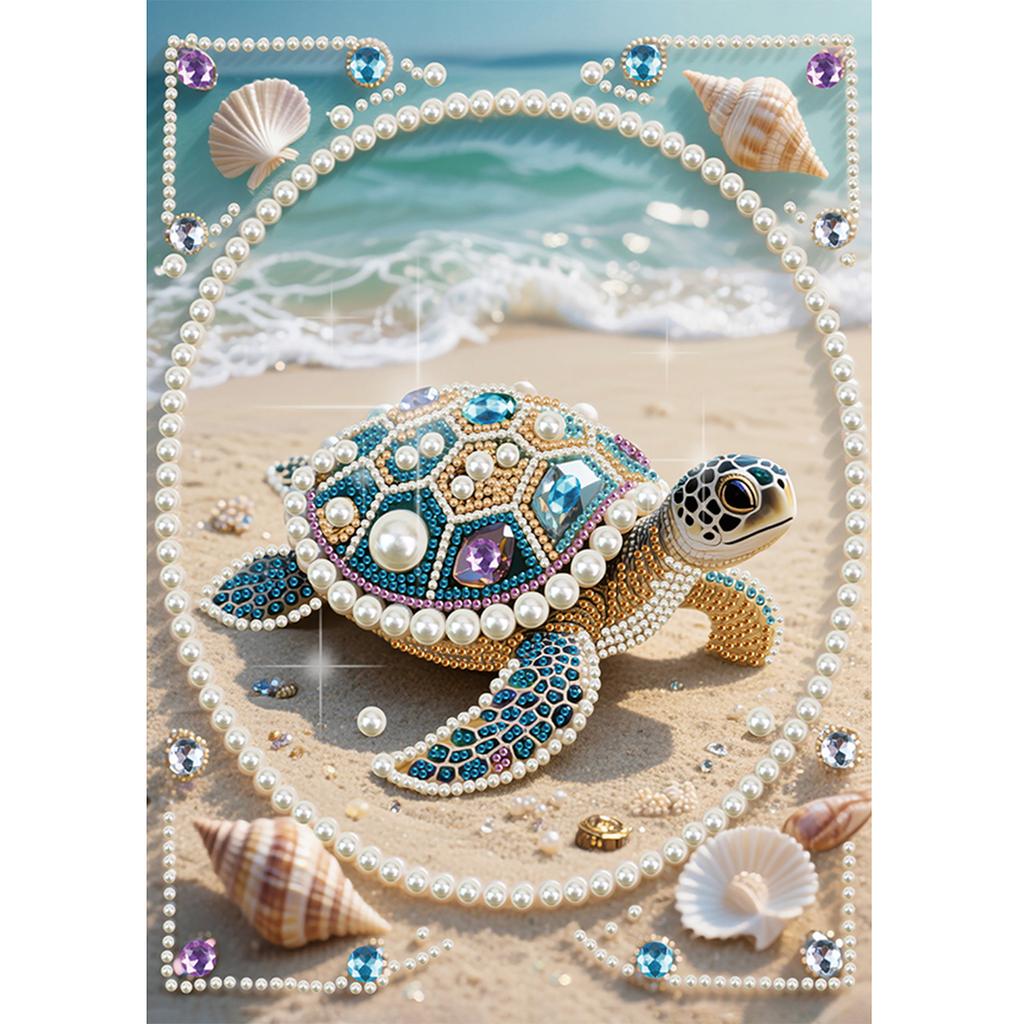 Animal Special Shaped DIY Partial Drill Pearl Gem Diamond Art Painting Kit Gift Art Craft Pearl Diamond Painting 11.81x15.75in