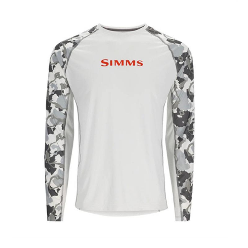 Take One SIMMS Heren Longsleeve Zonbescherming Sneldrogend Vis T-shirt M