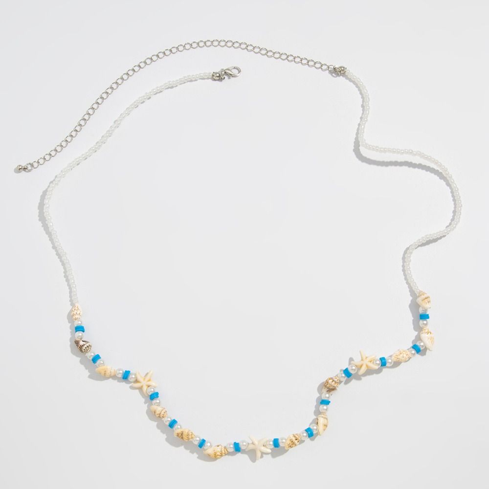 Acrylic Starfish Shell Waist Chain Soft Pottery Rice Beads Belly Chain Bohemian Body Chain  Girls