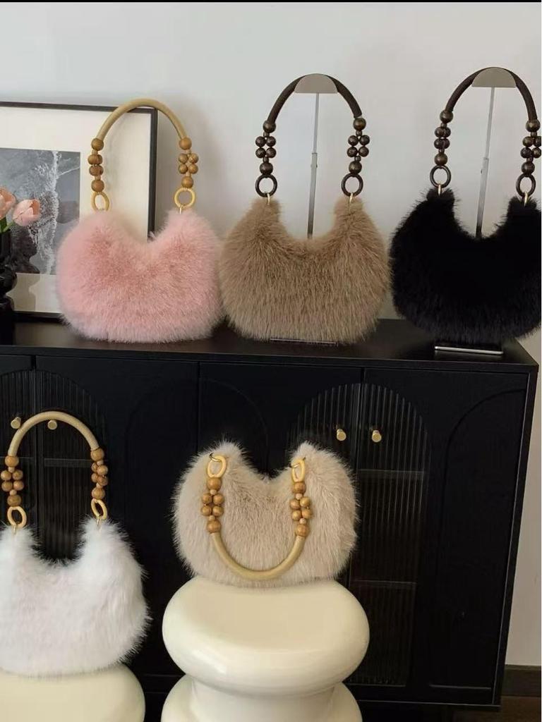 Trendige Plüsch-Umhängetasche - Neue Mode Textur Schultertasche