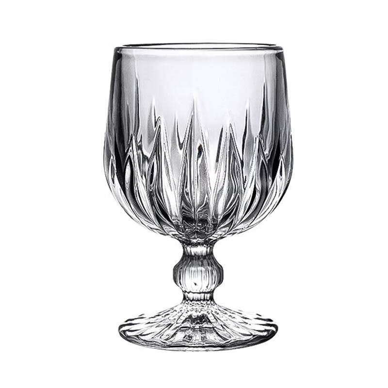 OLOEY Short Stem Lotus Pattern Brandy & Whiskey Glass Set