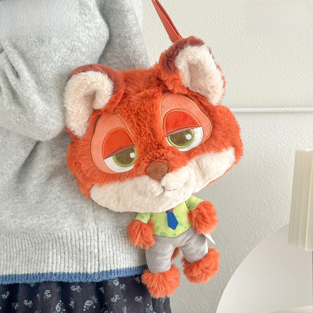 Zootopia Nick Plush Shoulder Bag With Cartoon Design For Kids And Teens