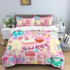 Cartoon Pink Animals HD Print Bedding Setboy King Size Bedding Setgirls Bed Double Bed Duvet Covers Pillowcase Bedding Set