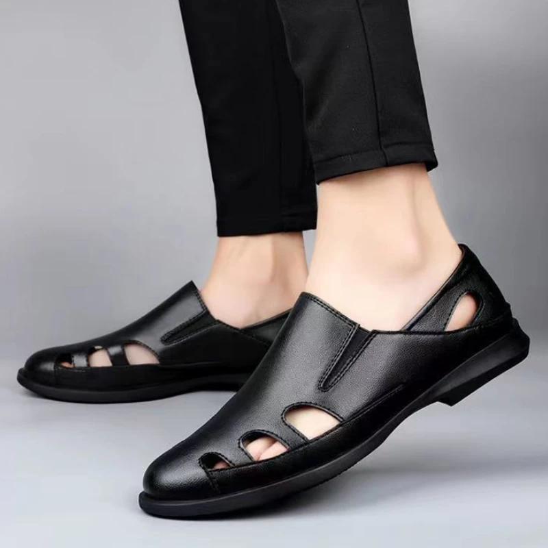 Driving Men's Sandal Flat Beach Breathable Non-slip Daily Use Barefoot Expensives Pvc Buy Descount Wholesale Luxury H Male Shoe