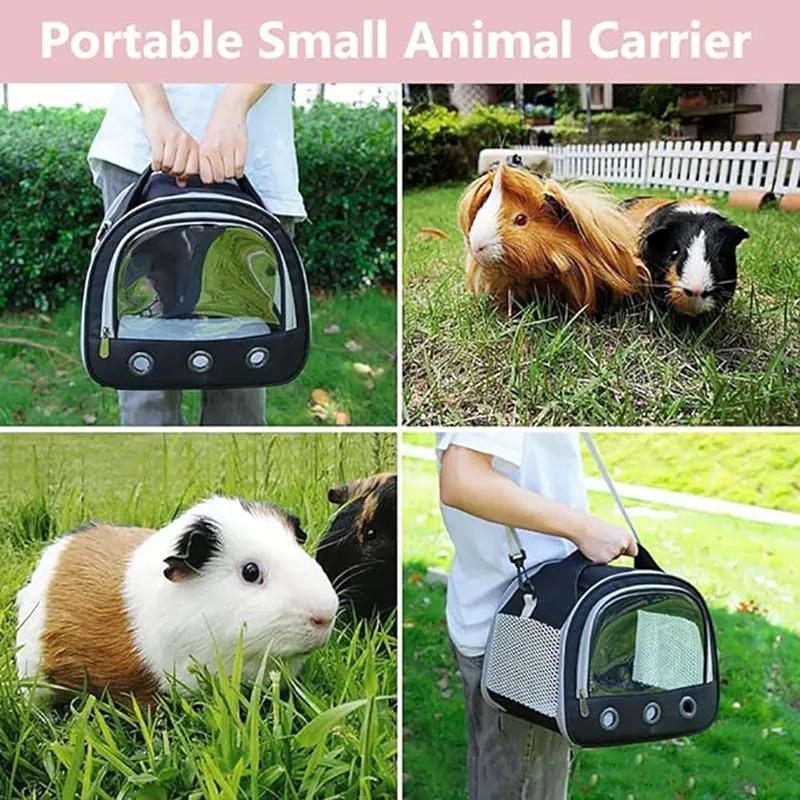 Professional Portable Small Animal Carrier Bag Guinea Pig Carrier Cage Pet Carrier for Hamster Hedgehog Parrots Rat and Other Small Animals