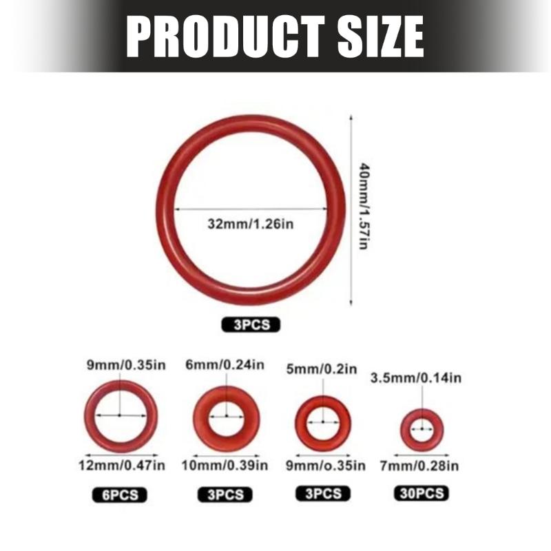 45Pcs Silicone Sealing Gaskets Seals Maintenance Set for Long Lasting Sealing Coffee Machine Gaskets Easy To Use